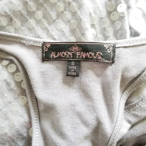 Almost Famous tribal feather sequin disc tank top - Picture 6 of 6